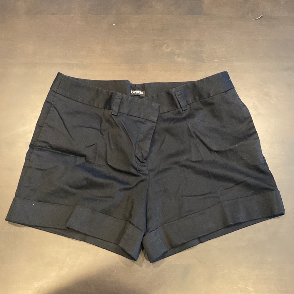 Express black sateen size 12 shorts.